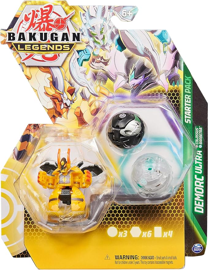  Bakugan Evolutions, Neo Pegatrix with Nano Blade and Siphon  Platinum Power Up Pack, True Metal Action Figure, 2 Nanogan, 2 Bakucore, 2 Ability  Cards, Kids Toys for Boys and Girls, Ages