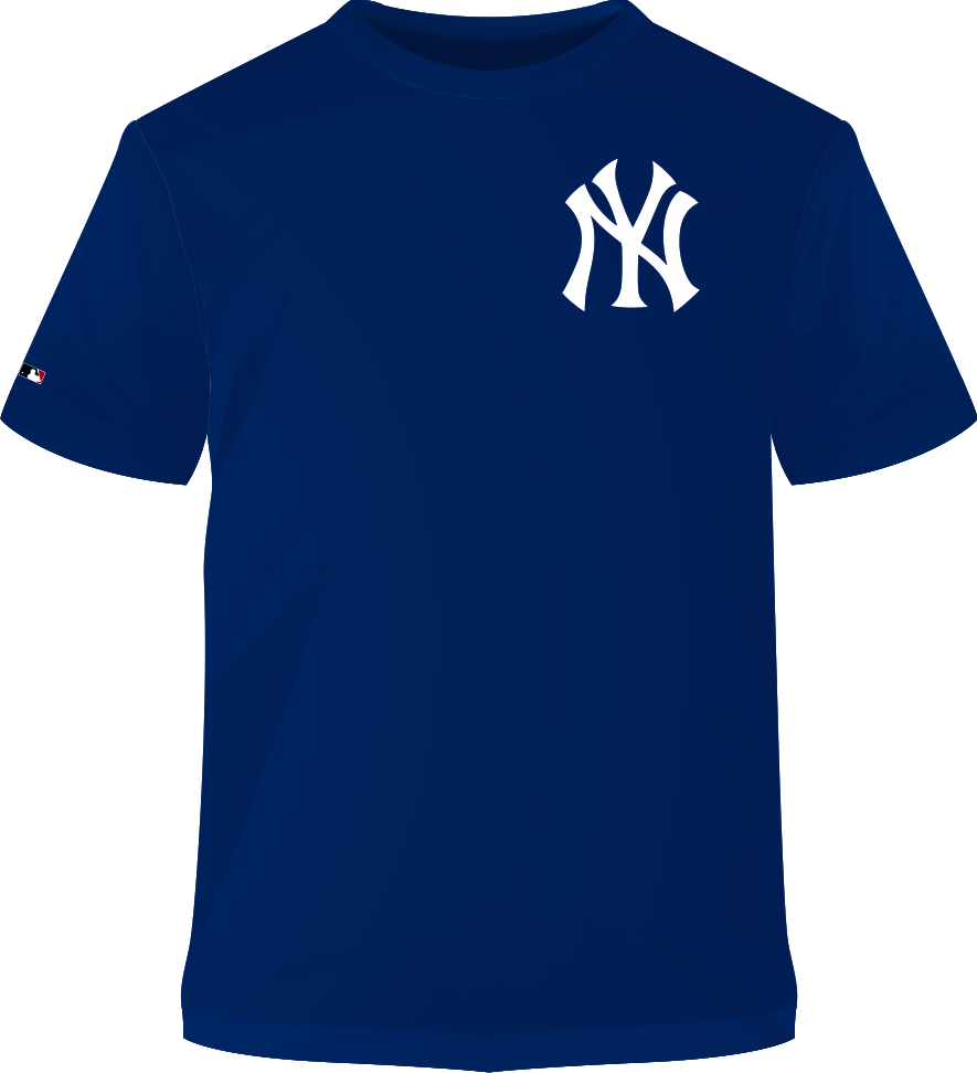 NY Major League Baseball Logo T-Shirt 100% Cotton Gamuza Print