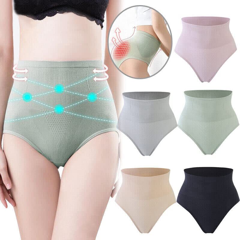 Women High Waisted Underwear Tummy Control Panties Graphene Honeycomb  Vaginal Tightening Body Shaping Briefs Shapewear 3PCS 