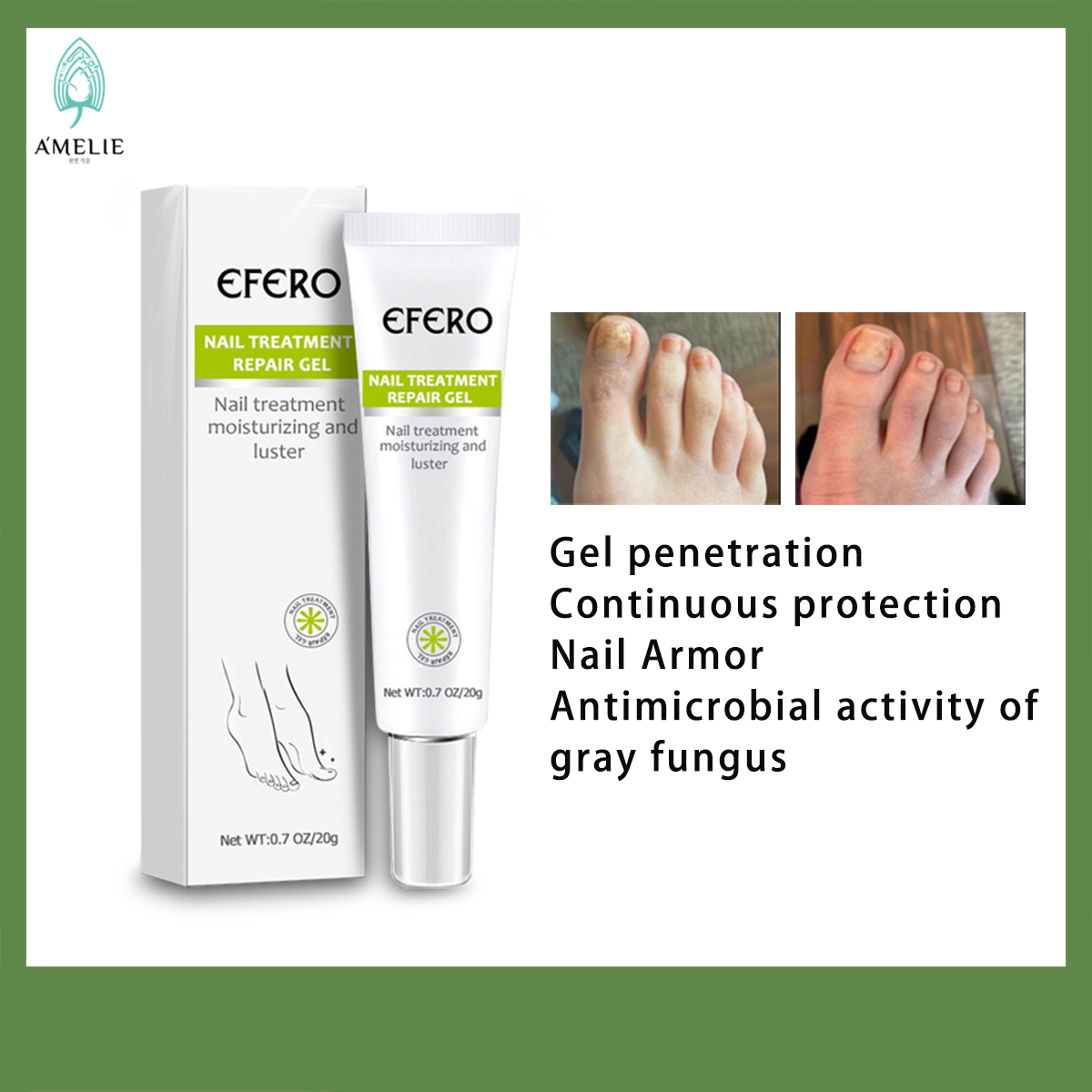 AMELIE&EFERO Nail Treatment Serum Nail Repair Gel 20g Nail Treatment