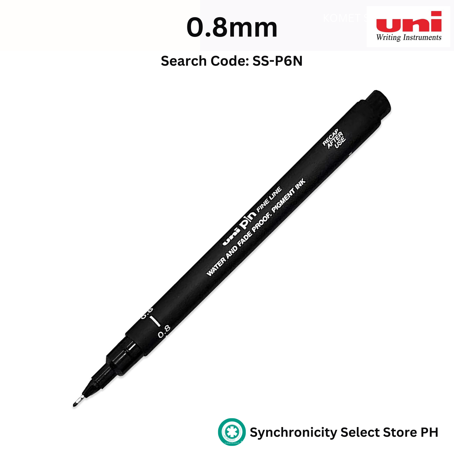 SS-P6N | UNI PIN Technical Drawing Pen (0.05MM - 0.8MM) Vector Set ...