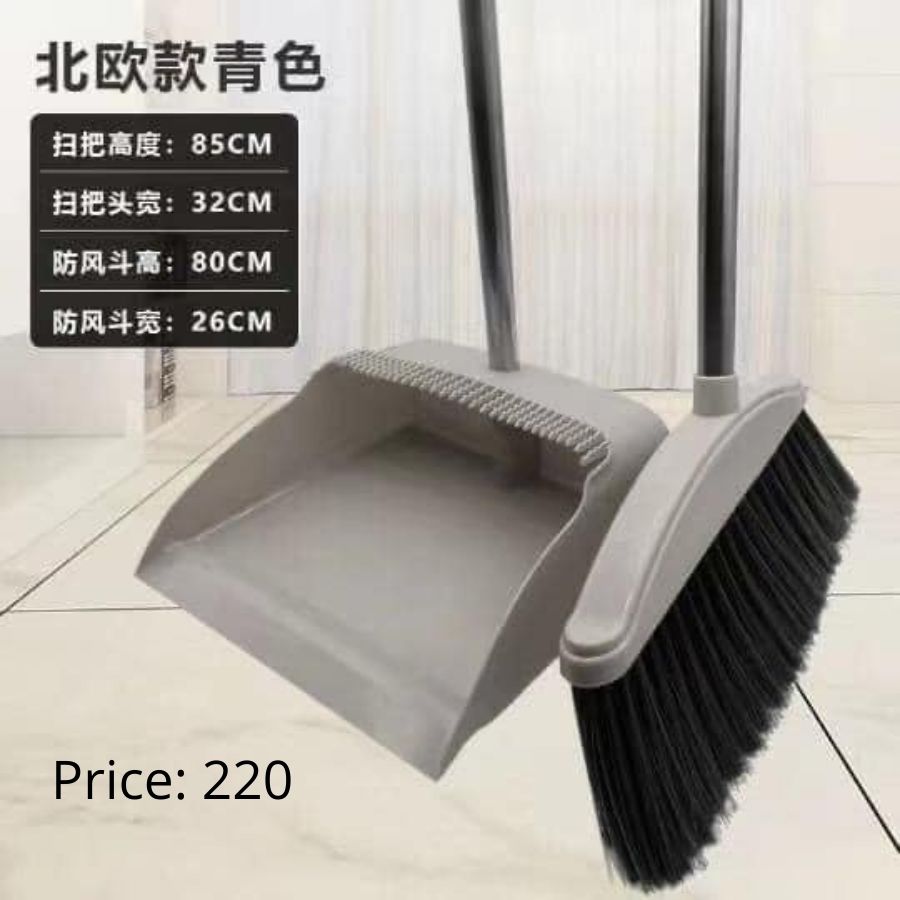Floor cleaning brooms folding dustpan Long Handle Upright Stand Up