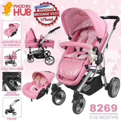 Phoenix Hub Noukies 8269 Multi Fuction Modular Baby Stroller Car Seat Baby Travel System with Shocks
