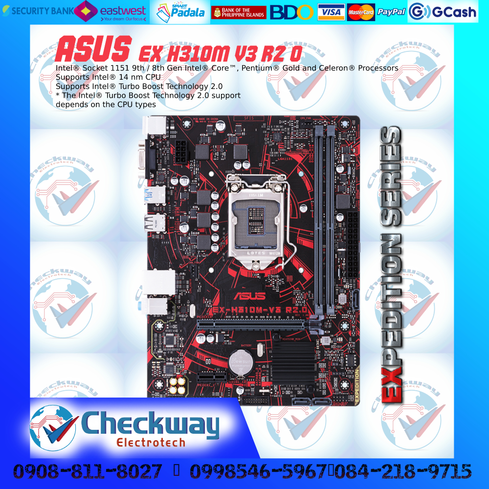 ASUS EXH310MV3 R2.0 MOTHERBOARD. Luminous AntiMoisture Coating
