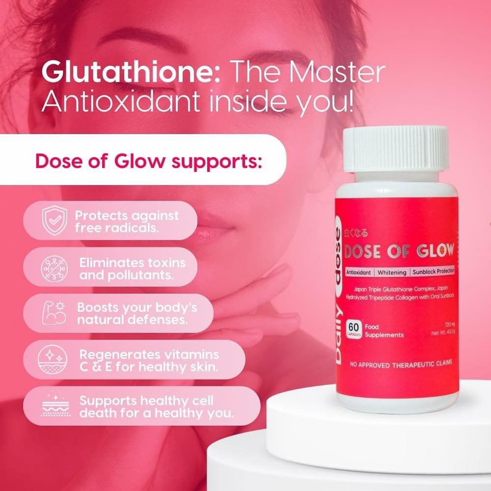 daily dose of glow glutathione Not all Glutathione capsules are created equal! Choose Daily Dose of Glow  for a safe and effective formula. #SafeGlutathione #KnowYourIngredients |  Daily Dose PH Main main image 0