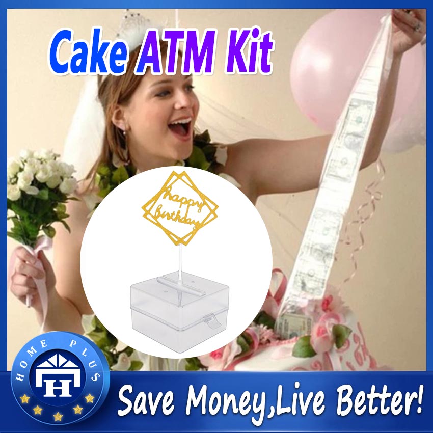 Cake Atm Surprise Making Toy With 20 Bags Cake Atmhappy Birthday Cake  Topper Money Box Funny Cake Kids Gifts Money Box  Cake Decorating Supplies   AliExpress