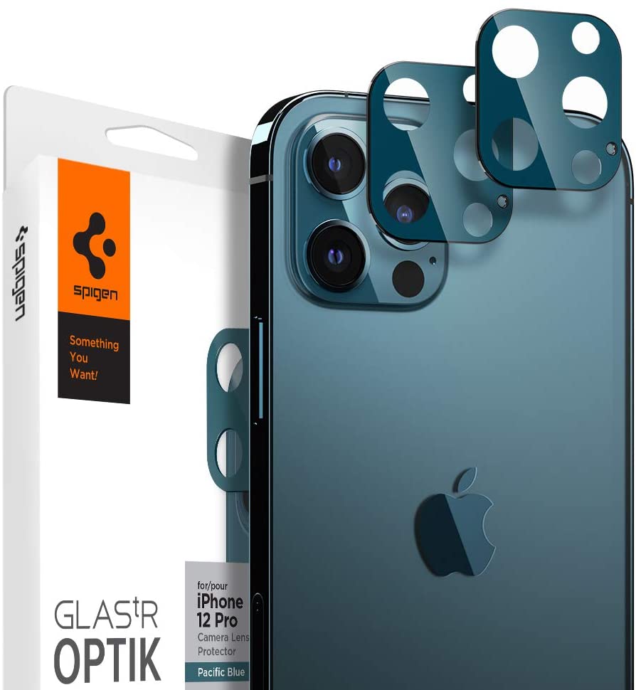 Spigen iPhone 12 Pro Camera Lens Protector Optik Pacific Blue (2