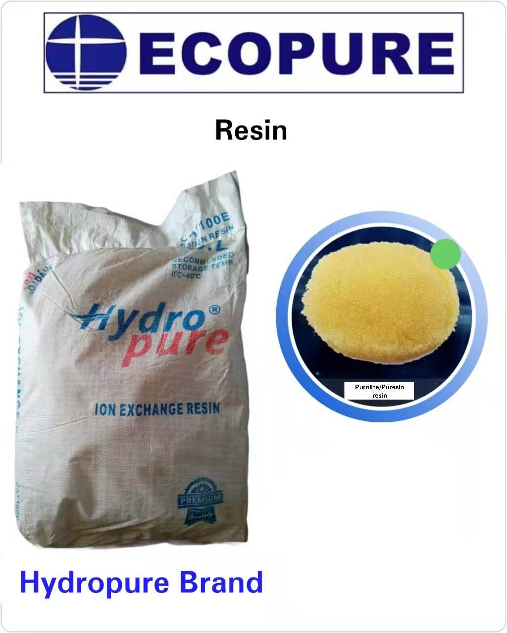 Hydropure Brand Ion Exchange Water Softner Resin/Media for all