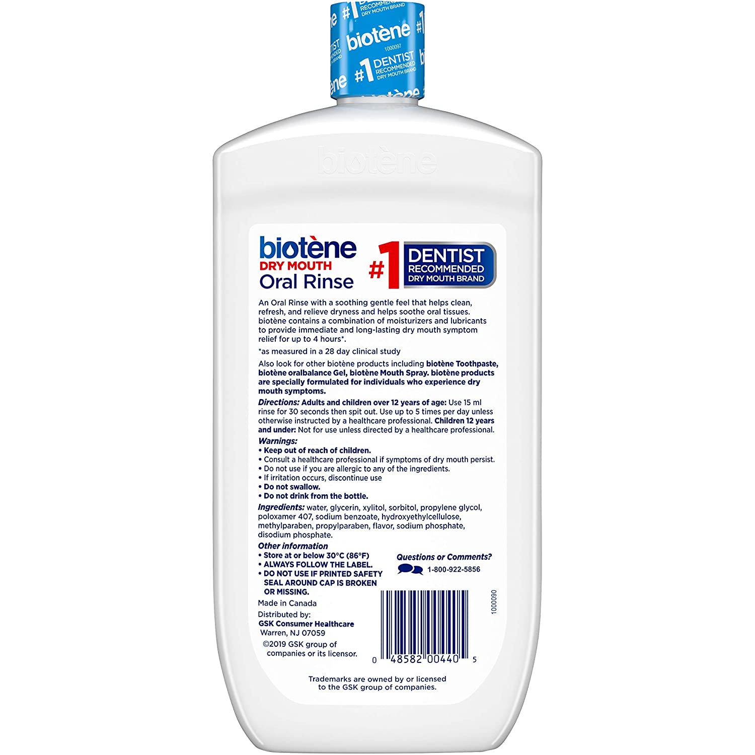 Biotene Dry Mouth Oral Rinse, Fresh Mint, 33.8 fl oz / 1 liter review