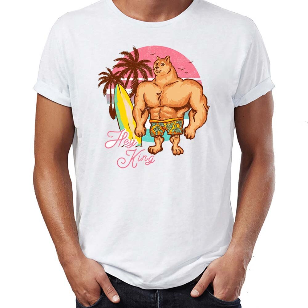 Mens T Shirt Swole Doge Vs Cheems Drawing Art Funny Meme Tee Lazada Ph