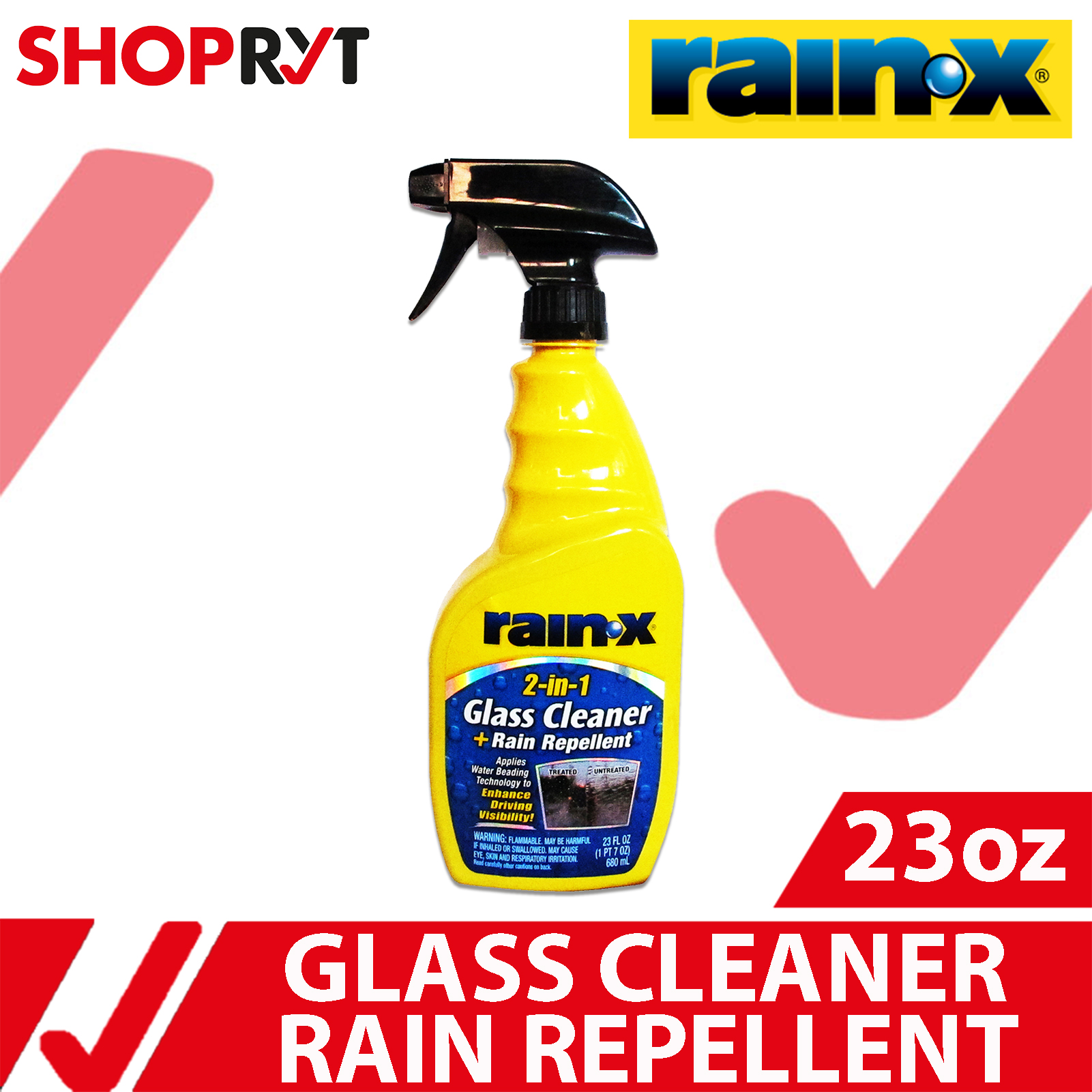 Rain-X 2-In-1 Glass Cleaner + Rain Repellent 680ml - 5071268 - Rain-X