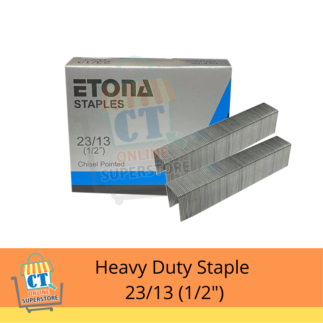 Etona Heavy Duty Staple Wire 23/13 1000pcs/bx Sold per bx Lazada PH