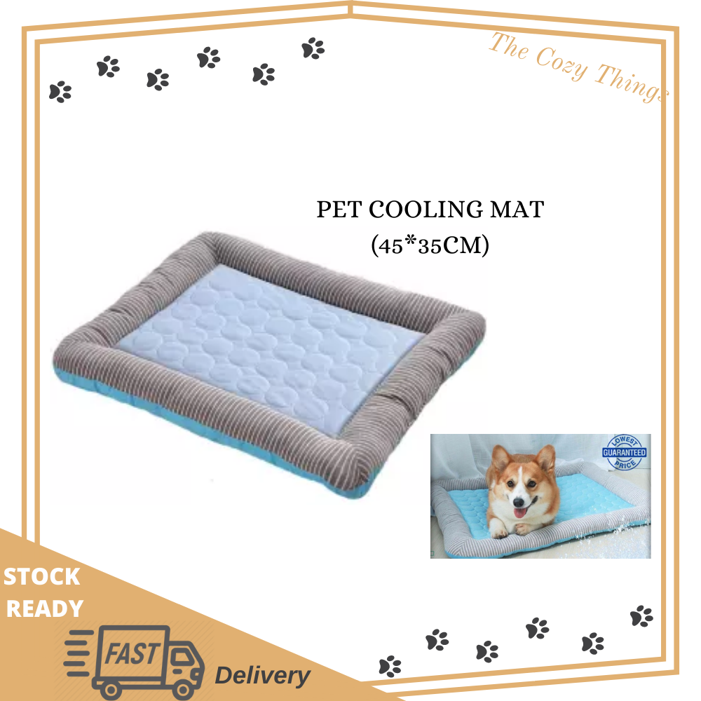The Cozy Things Pet Bed Sleep Bed Pet Cooling Mat Puppy Dog Beds Soft Kennel Silk Dog Sleeping