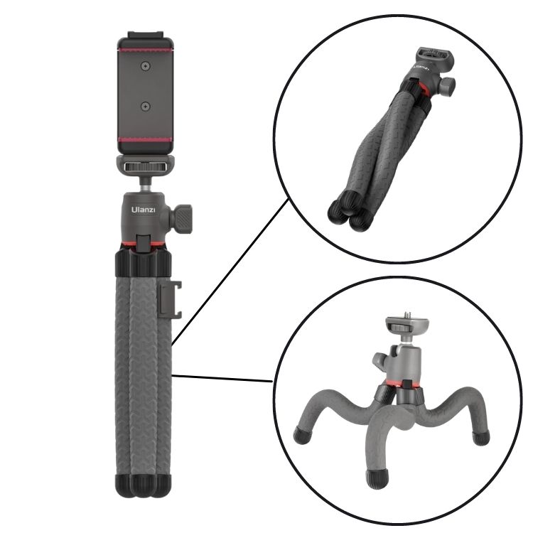 ULANZI MT19 FLEXIBLE MULTIFUNCTIONAL OCTOPUS TRIPOD MOBILE VLOG