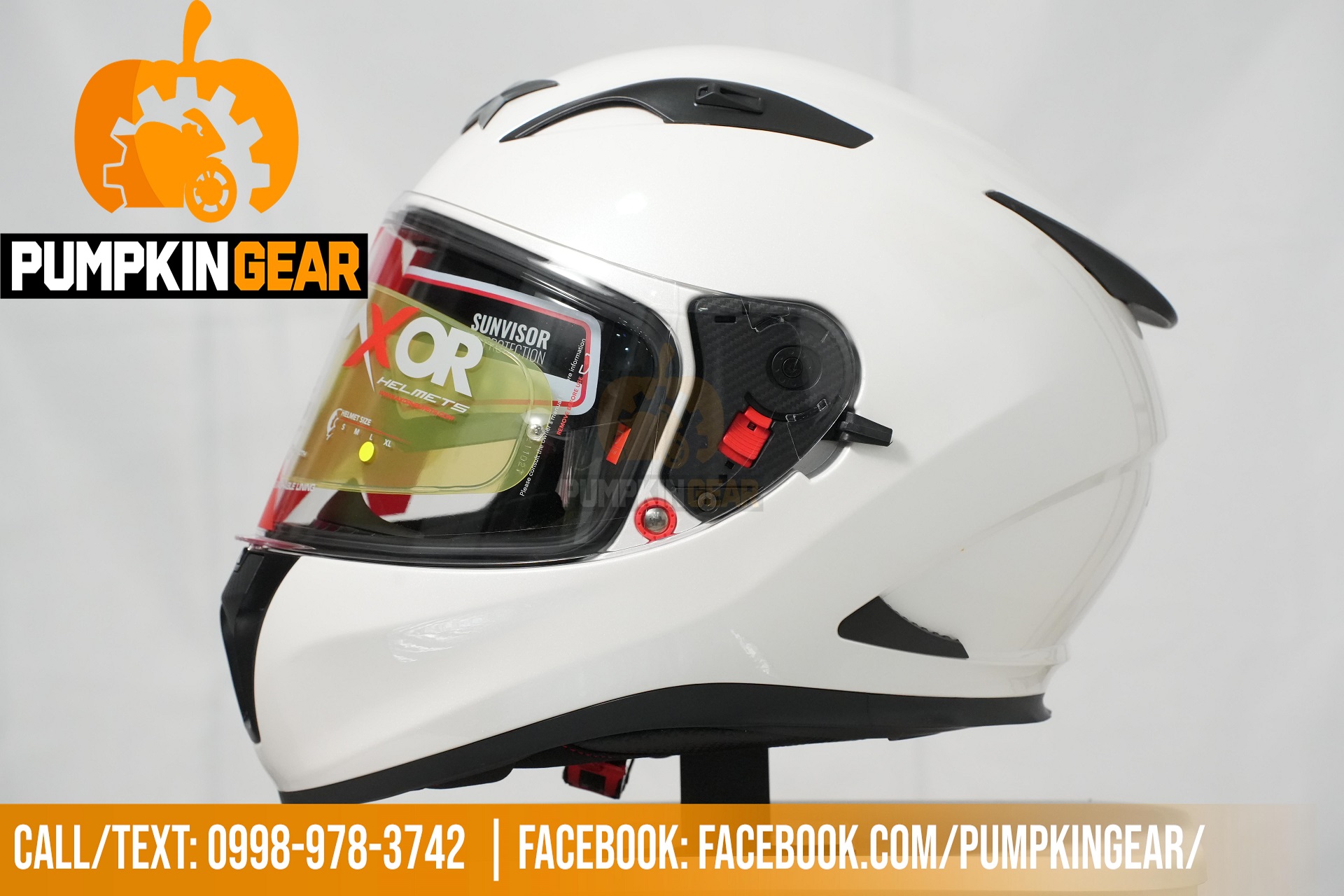 AXOR STREET GLOSS PEARL WHITE !!WITH FREE ANTI FOG LENS (DUAL VISOR