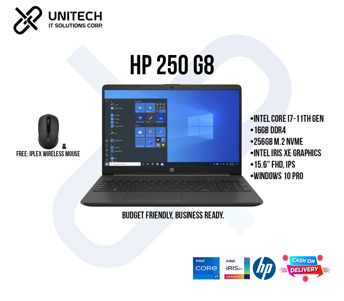 HP 250 G8 NOTEBOOK PC (BRAND NEW) Intel Core i7-11TH GEN/ 16GB RAM
