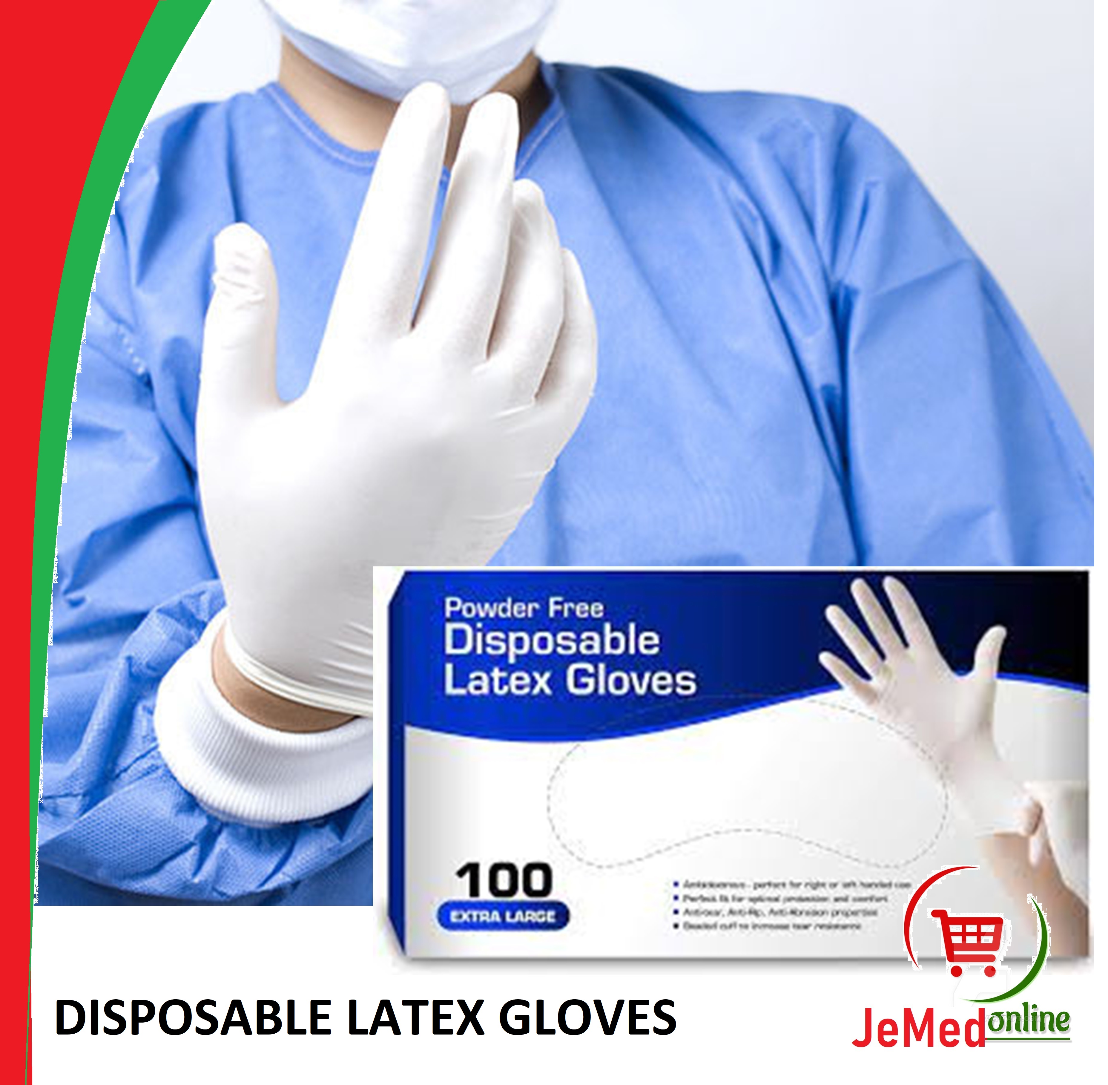 Latex Gloves Surgical Medical Disposable Latex Gloves Powder Free