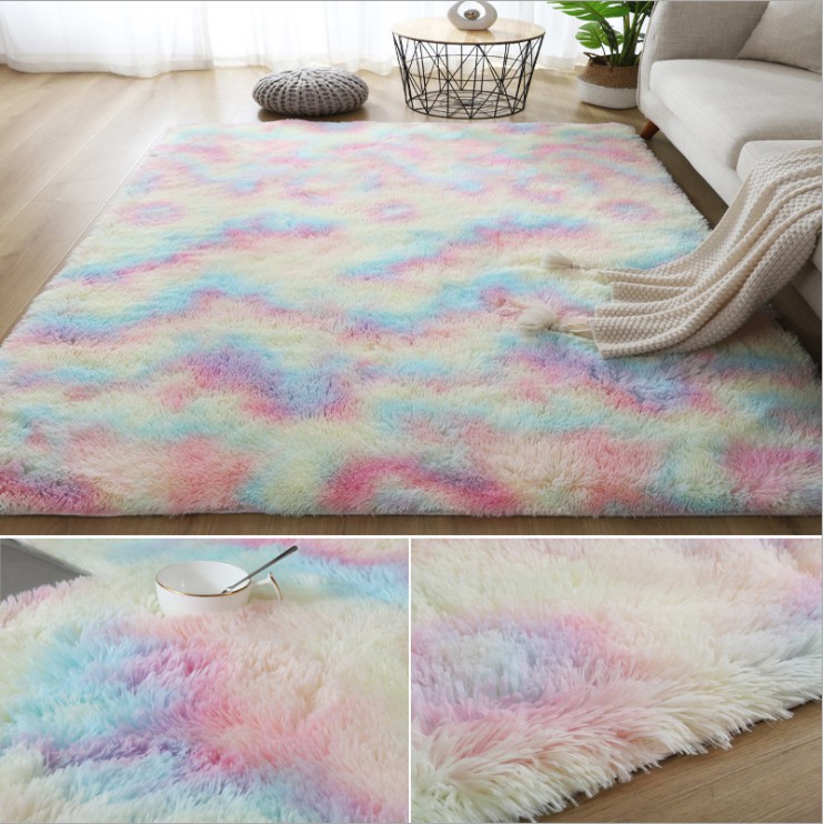 carpet sale for living room JHVN Rainbow Fluffy Rugs Shaggy Dining Room