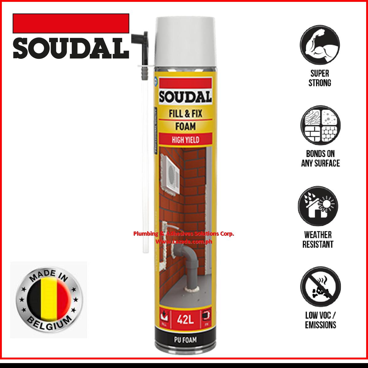 Soudal Fill & Fix Foam 750ml Expanding Foam PU Foam Polyurethane Foam