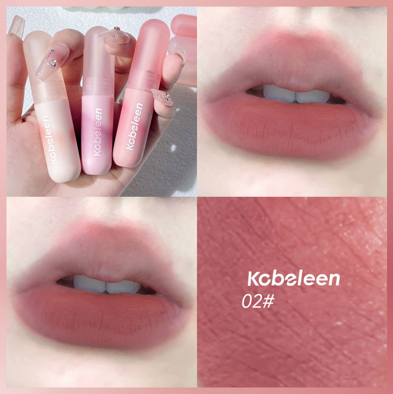 Kobeleen Original Lip Glaze Moisturizing Matte Waterproof Lasting Lip Gloss Dyed Lip Liquid