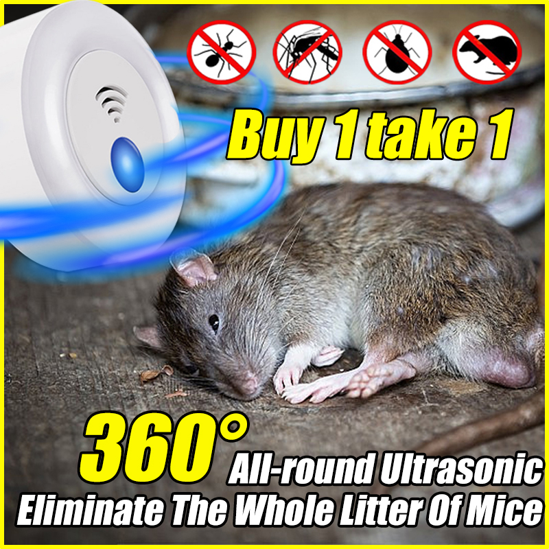 【100 effective】2023 Newest Electric Rodent Repeller Use ultrasound to