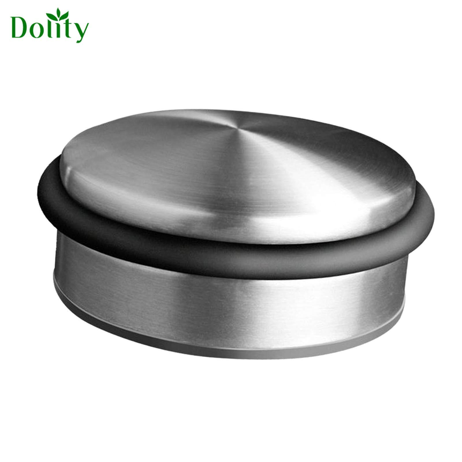 Dolity Round Rubber Door Stopper Door Stops Stainless Steel Premium