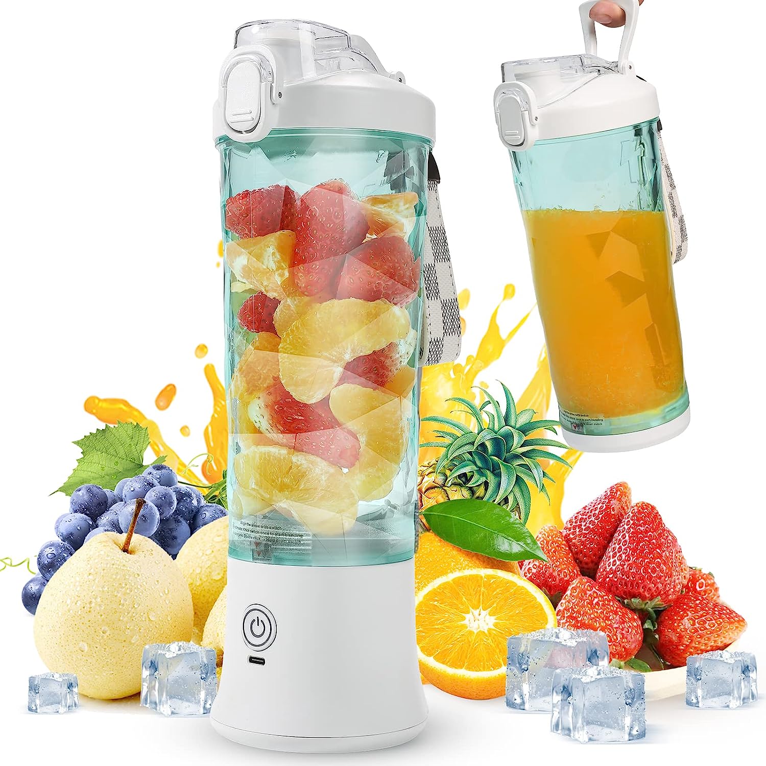 600ML Portable Rechargeable Blender,Juicer Fruit Mixers 4000mAh Food  Milkshake Multifunction Lazada PH
