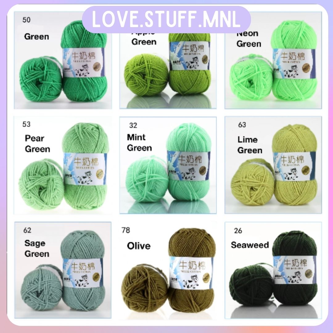 Green Series 5 Ply 50g High Quality Milk Cotton Knitting Crochet