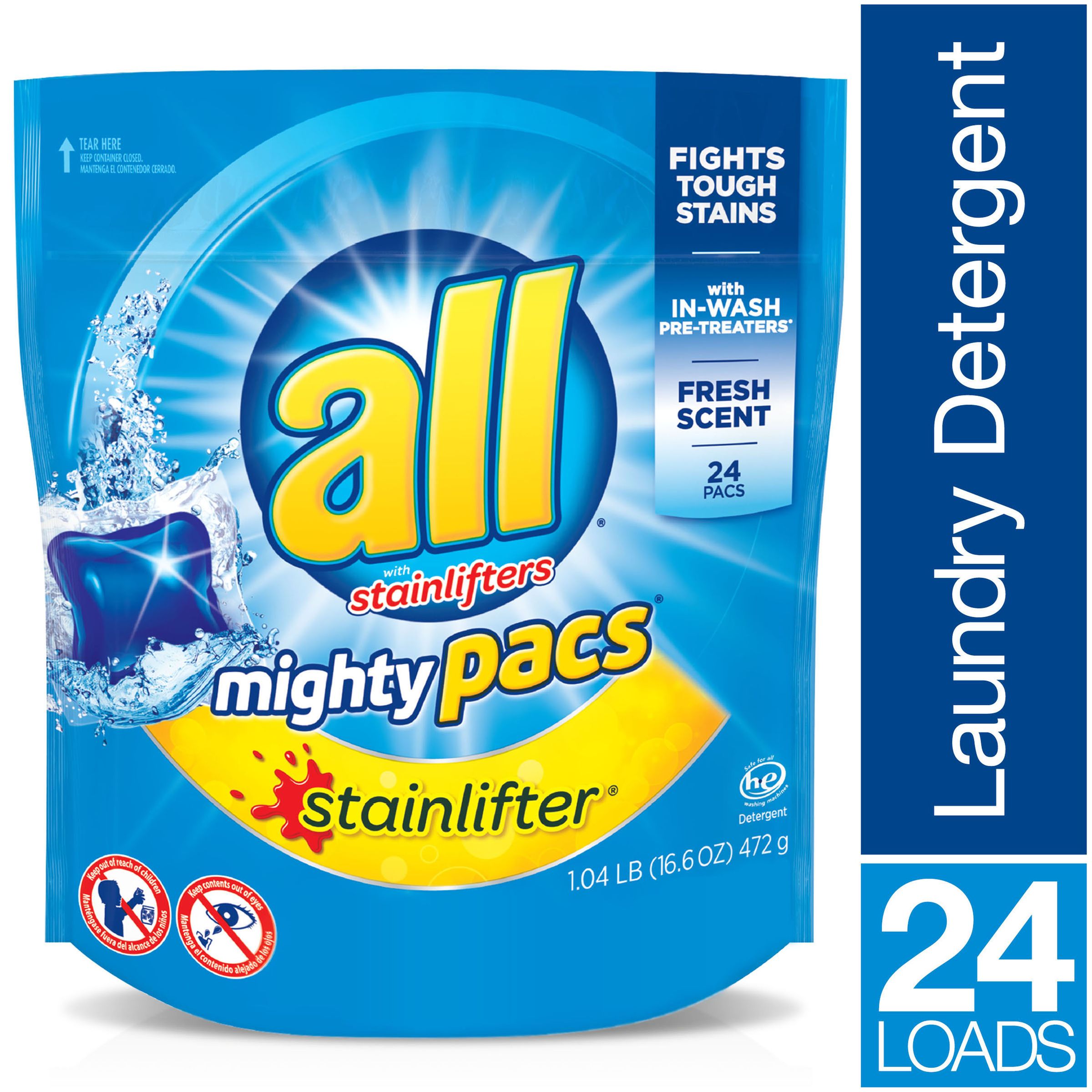 All Mighty Pacs Stainlifter Detergent Gel 24 PACS Lazada PH