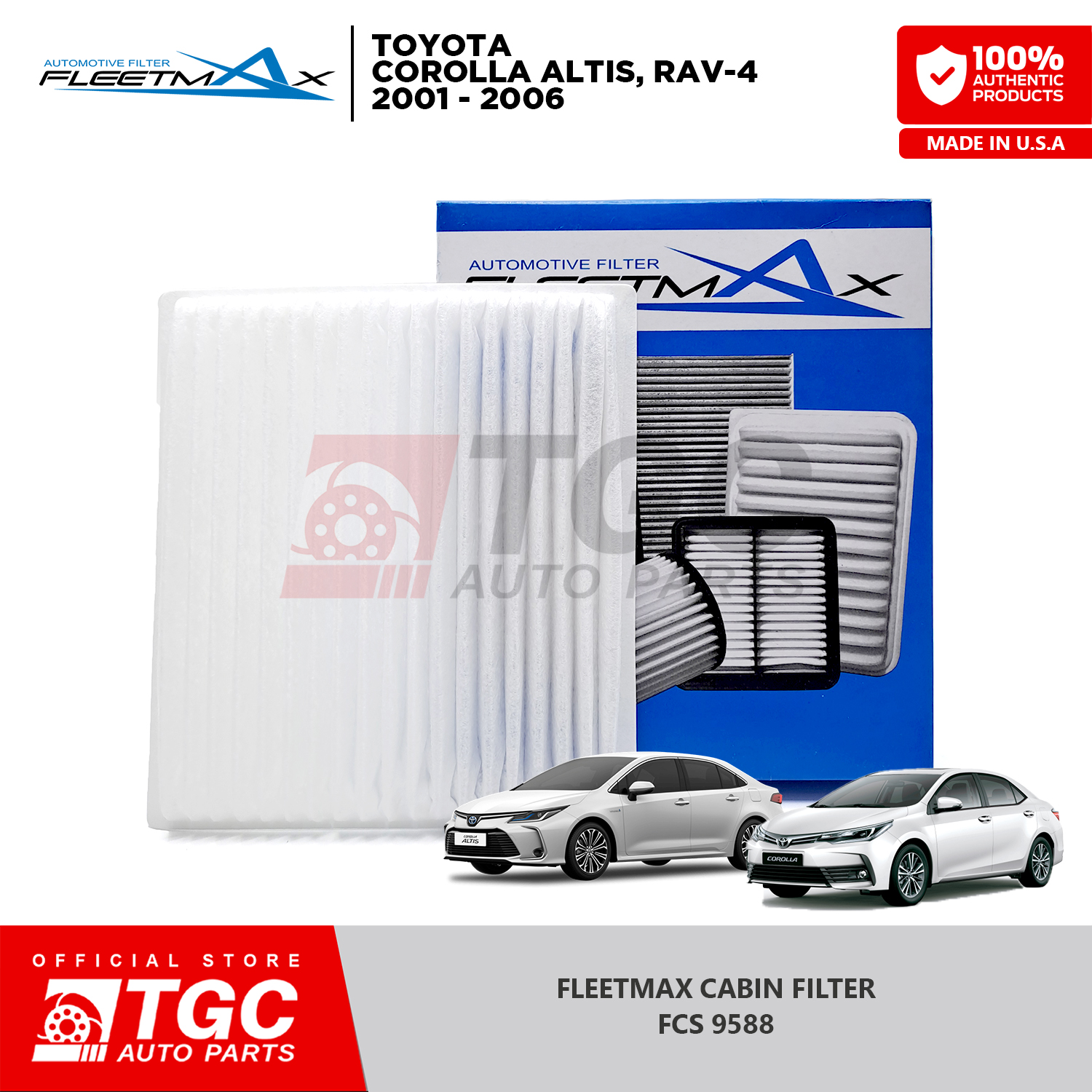 Fleetmax Cabin Filter / Aircon Cleaner For TOYOTA COROLLA ALTIS, RAV-4 ...