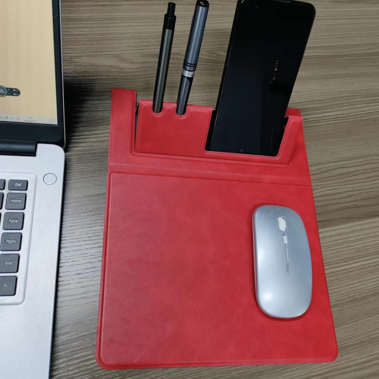 Mouse Pad, Pen Holder Multifunctional Mobile Phone Bracket Solid Color