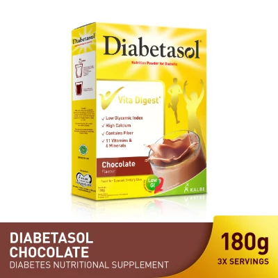 Diabetasol Chocolate 180g (Nutritional Formula drink for Diabetic)