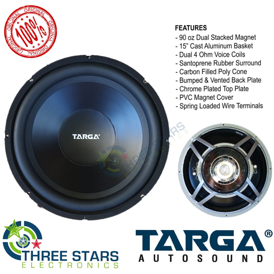 targa 15 inch subwoofer