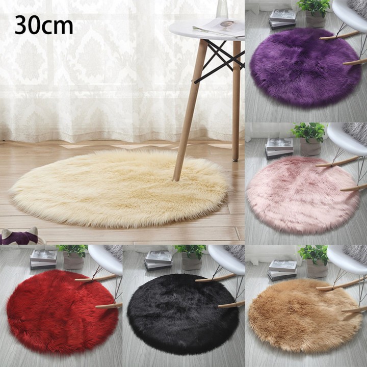 29.5x47'' Faux Sheepskin Fluffy Soft Wool Shaggy Area Rugs Fur Hairy Mat 