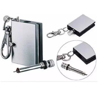 Silver Matches Zippo Style Metal Lighter Men's Gift