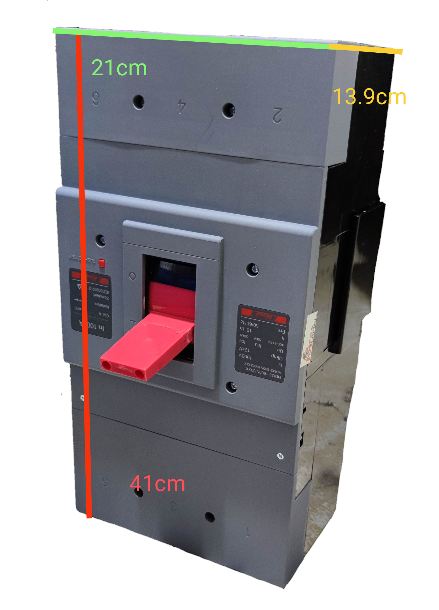 1000A Industrial Circuit Breaker 3 Pole 50KAIC 220V, 70KAIC 440V