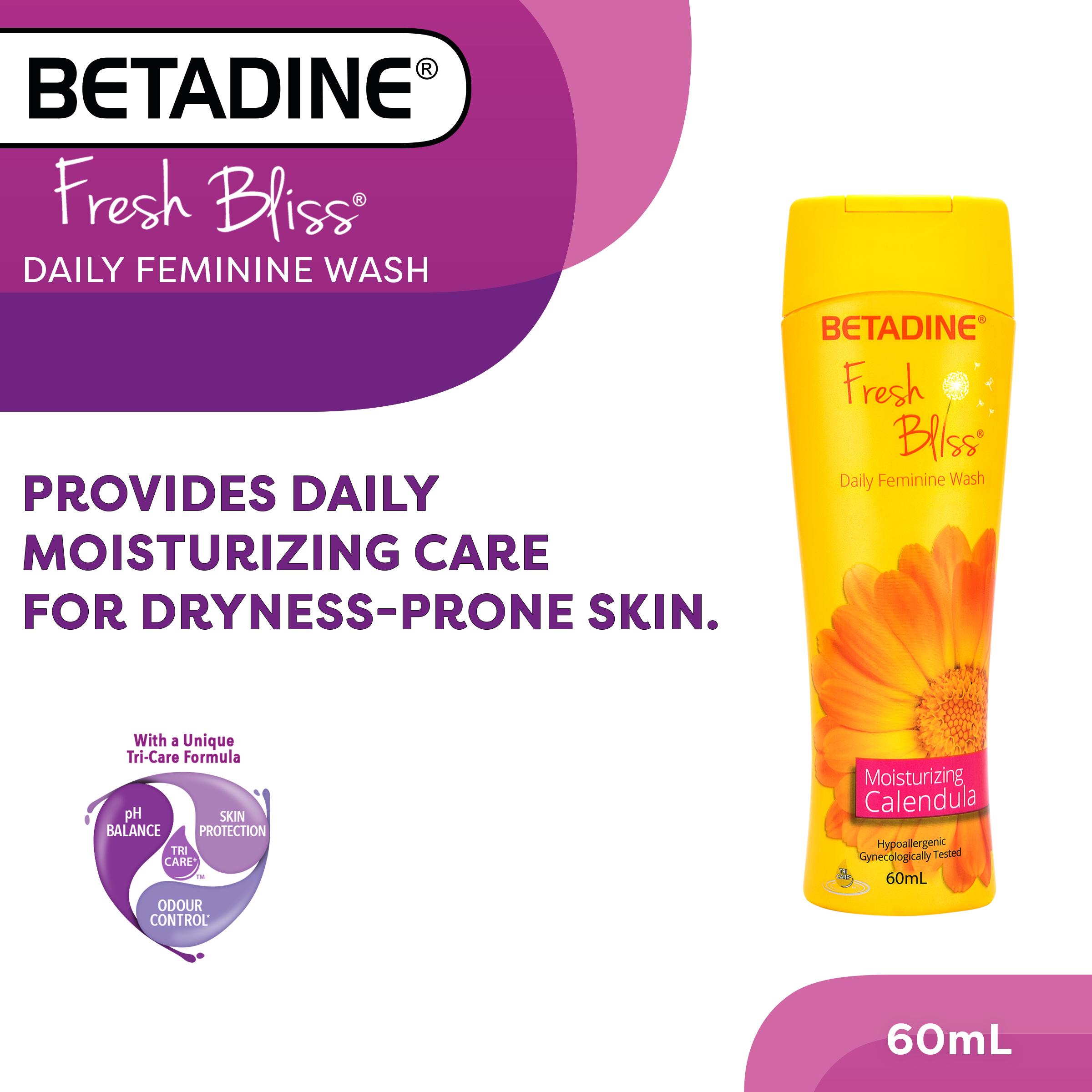 BETADINE® Fresh Bliss® 60mL Moisturizing Calendula | Lazada PH