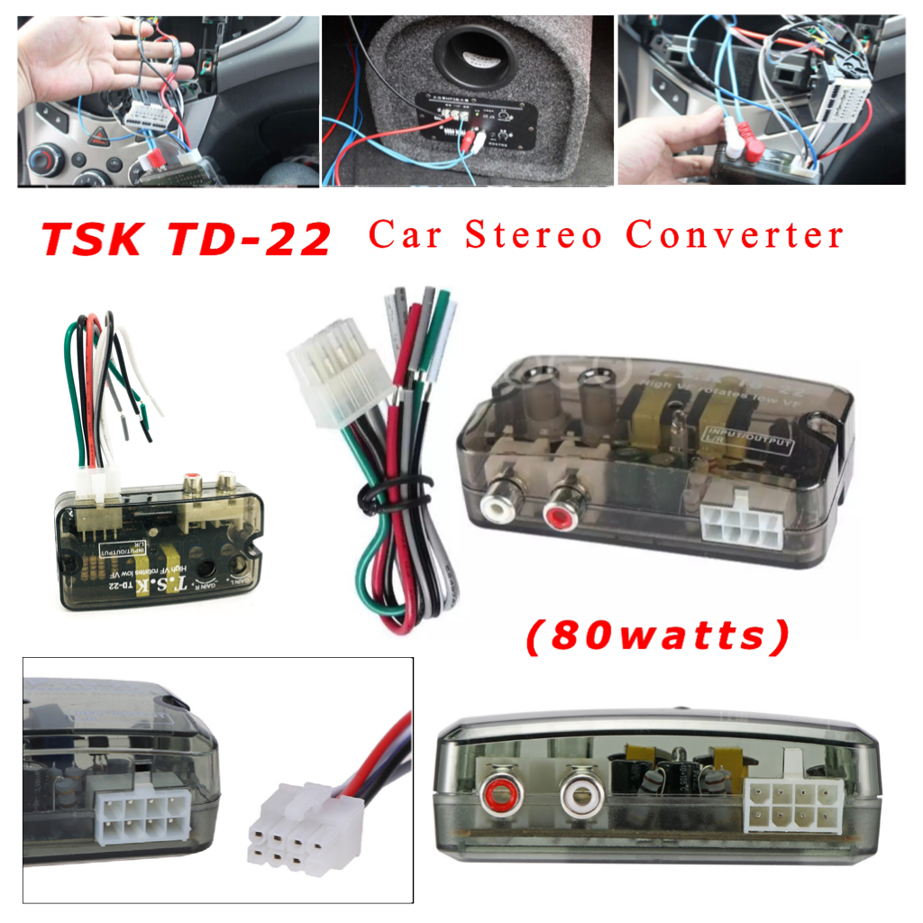 OC TSK TD22 HIGH TO LOW CAR STEREO SPEAKER LEVEL CONVERTER (3104