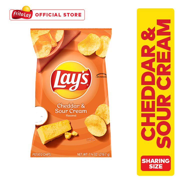 Lay's Cheddar & Sour Cream Potato Chips 170g | Lazada PH