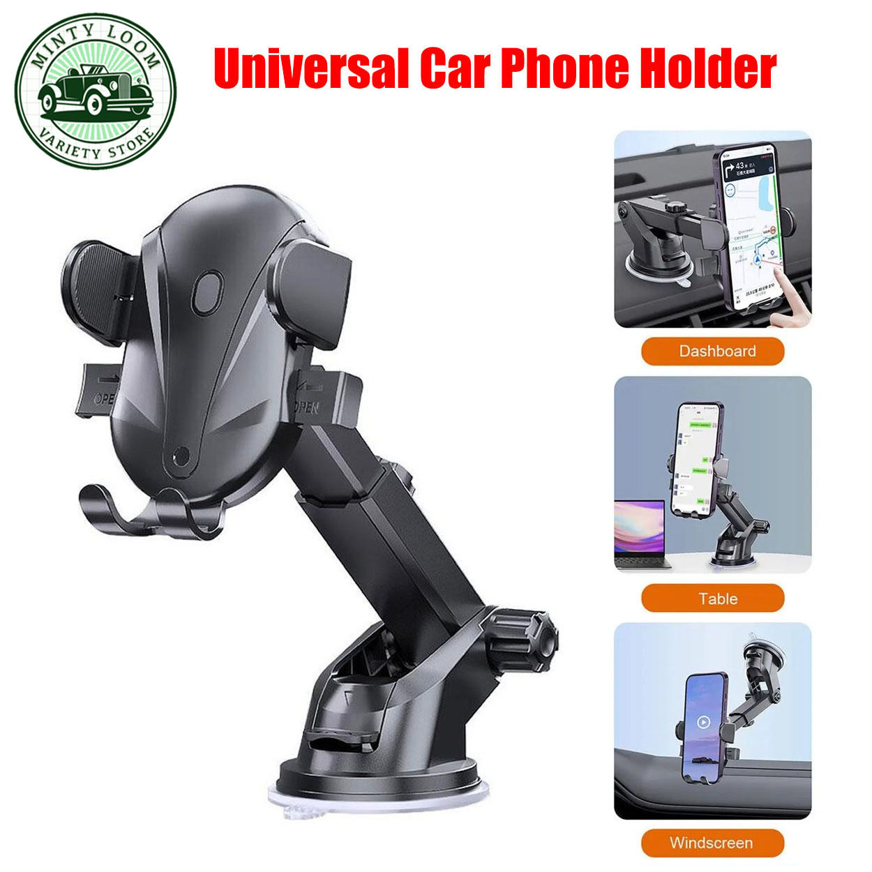 Car Phone Holder 360 Rotatable Mobile Phone Bracket Universal ...