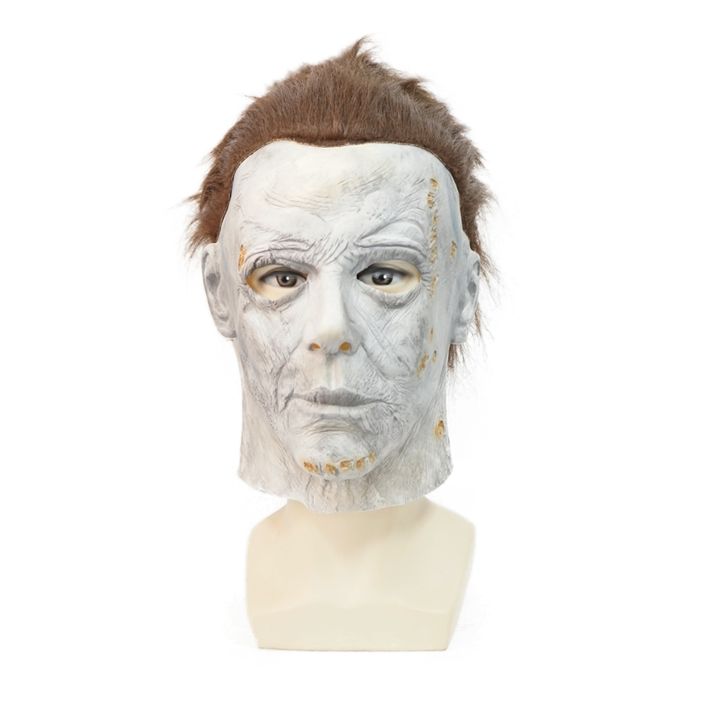 Người lớn Kinh dị Kẻ sát nhân Mặt nạ cao su Halloween Michael Myers Cosplay Trang phục Đạo cụ