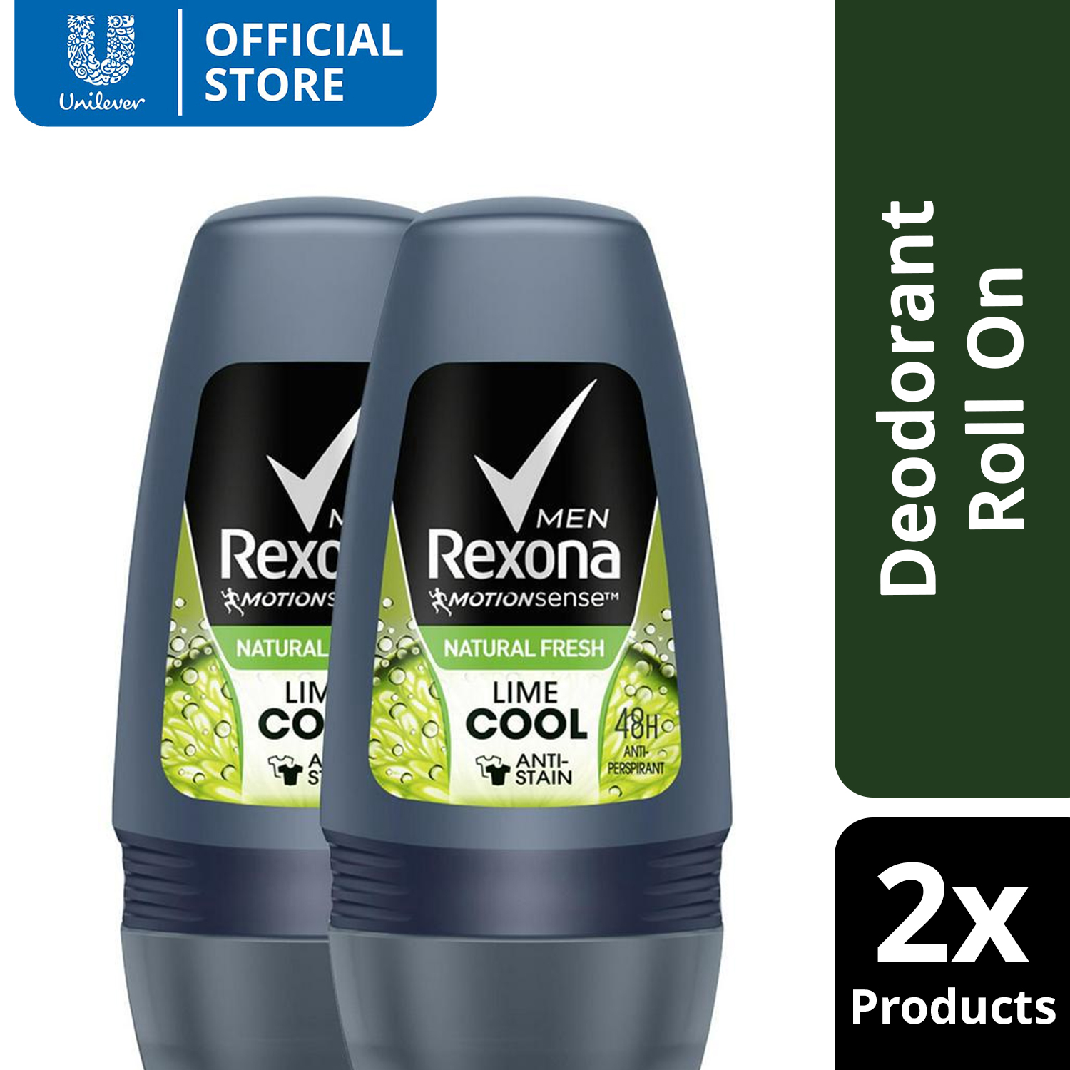 [BUNDLE OF 2] Rexona Men Natural Fresh Lime Cool Antiperspirant