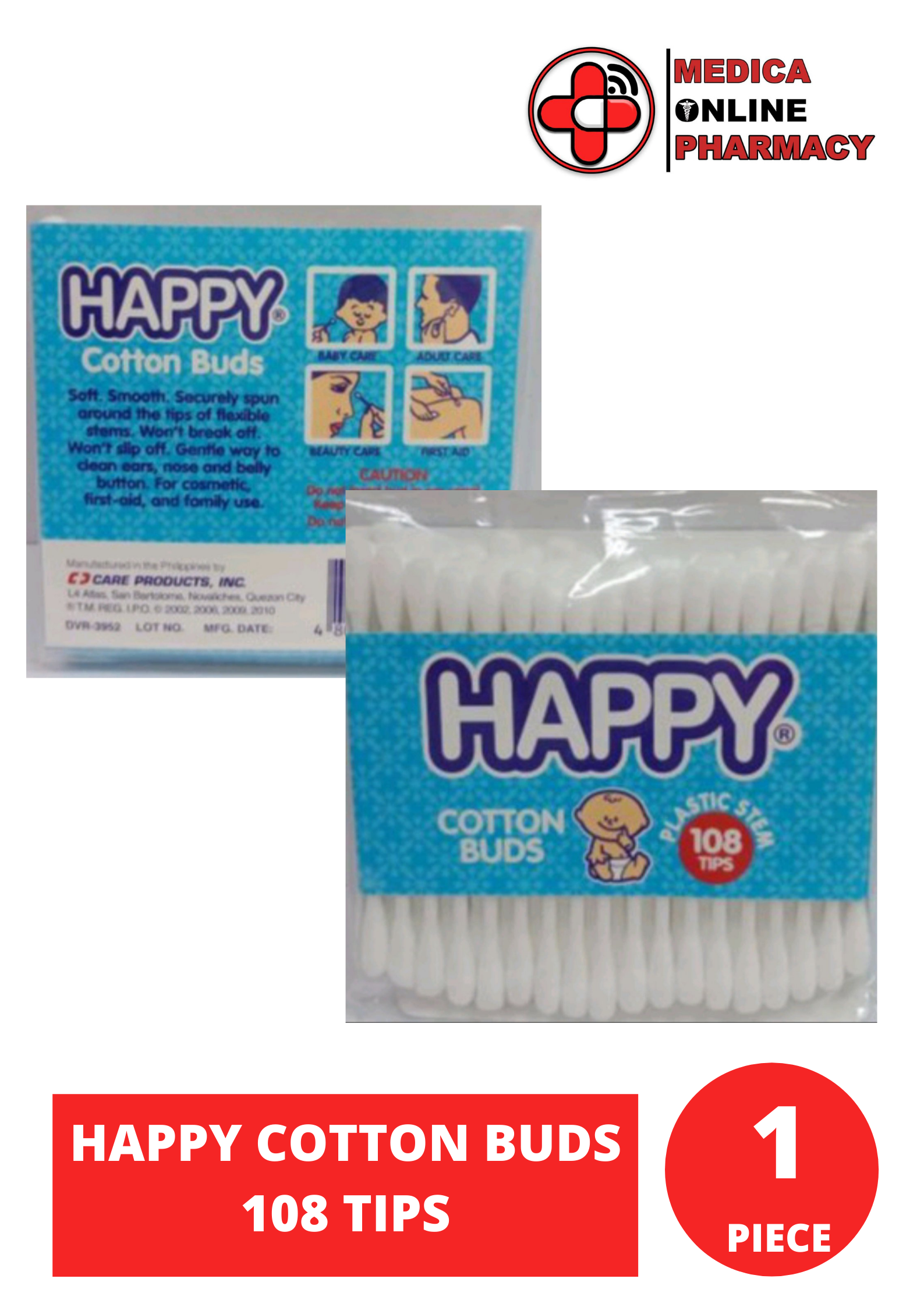 Happy Cotton Buds 108 Tips Lazada PH