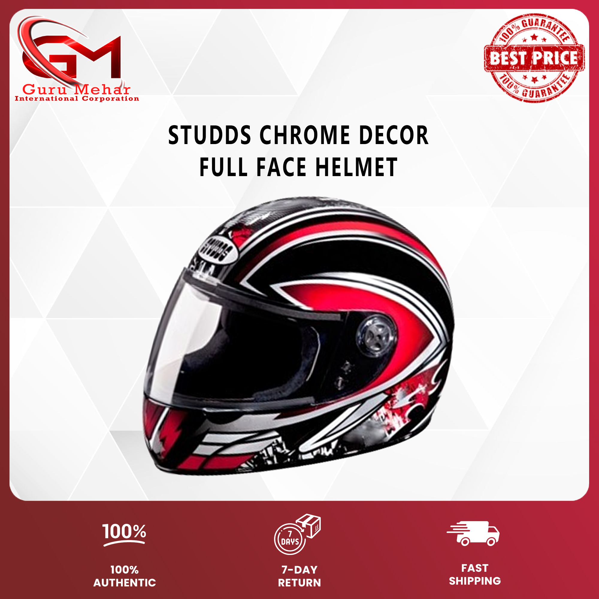 Studds chrome 2024 helmet price