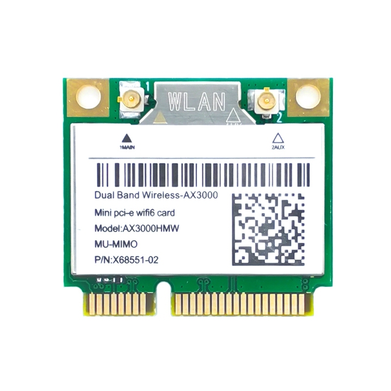 Bảng giá Mini PCI-E AX200 AX3000 Wi-Fi 6 Wireless Adapter Dual Band Bluetooth 5.1 Wifi Card 802.11AX 2.4G/5G Wlan Windows10 Phong Vũ