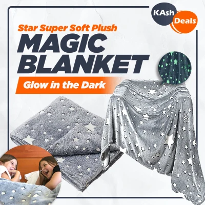 Moon Luminous Blanket Magic Glow In The Dark Blanket Star Super Soft Plush Night Fluorescent Blanket Christmas Gift for Kids