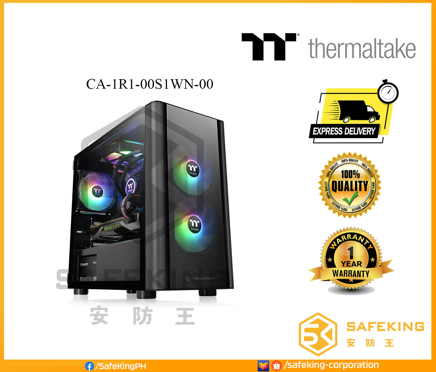 CA-1R1-00S1WN-00 Thermaltake V150 TG Window M-ATX Micro Chassis | Lazada PH