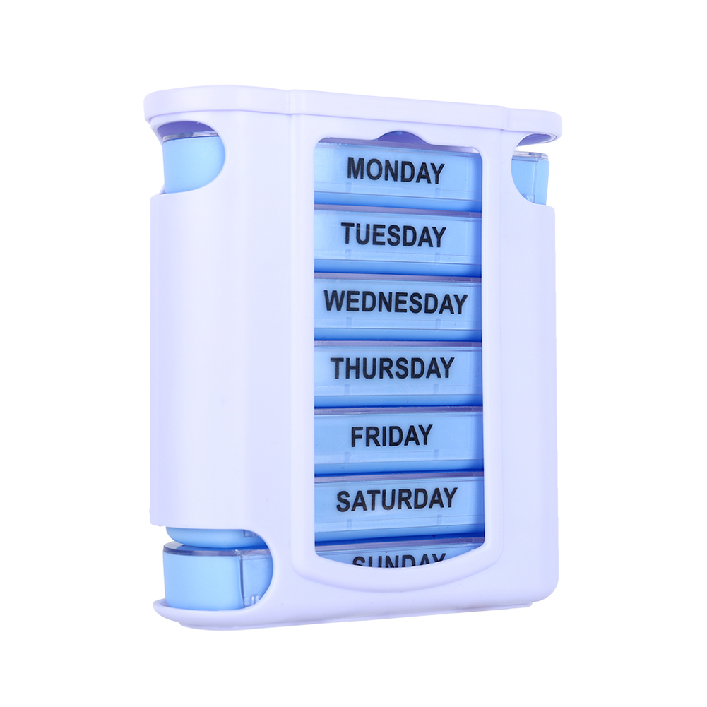 Protable Pill Organizer Weekly Pill Box 4 Times a Day 7 Day Pill
