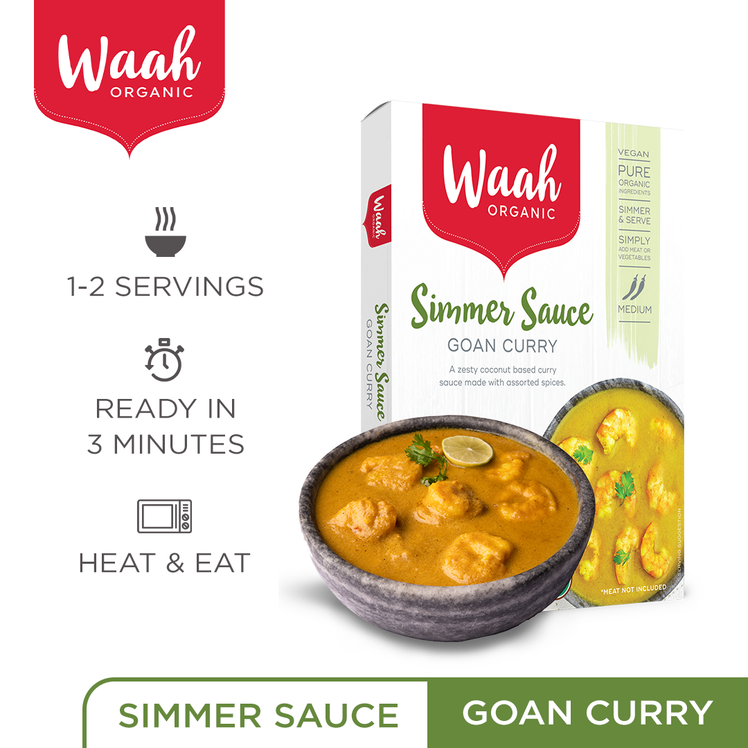 Waah Organic Goan Curry Simmer Sauce Ready to Eat Food | Lazada PH