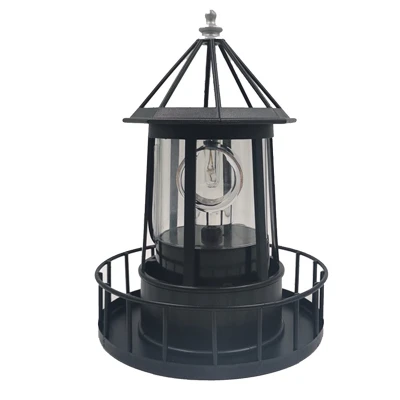 Lighthouse Solar LED Light Garden Outdoor Rotating Beam Sensor Beacon Lamp for Outdoor Home Decor